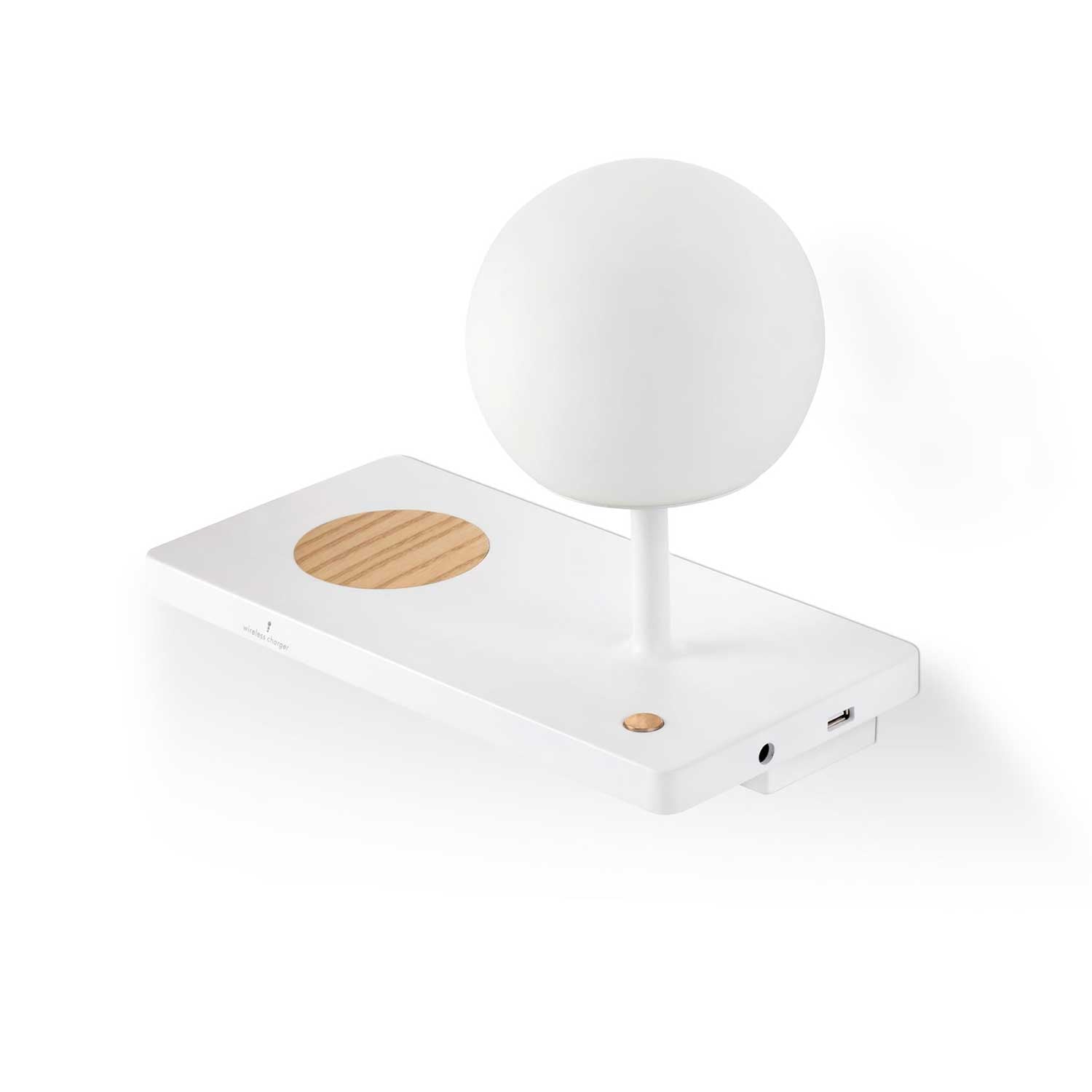 Niko - Wall sconce shelf with USB port for bedroom