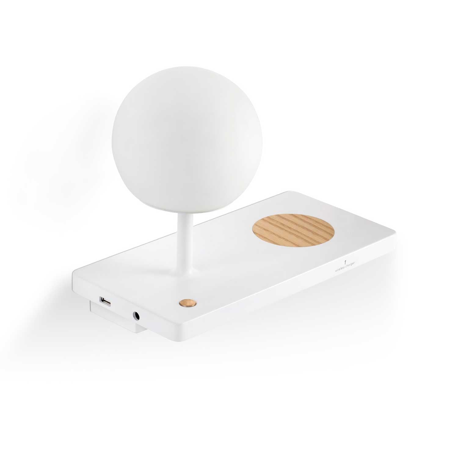 Niko - Wandlampe mit Ablage und USB-Anschluss für Schlafzimmer