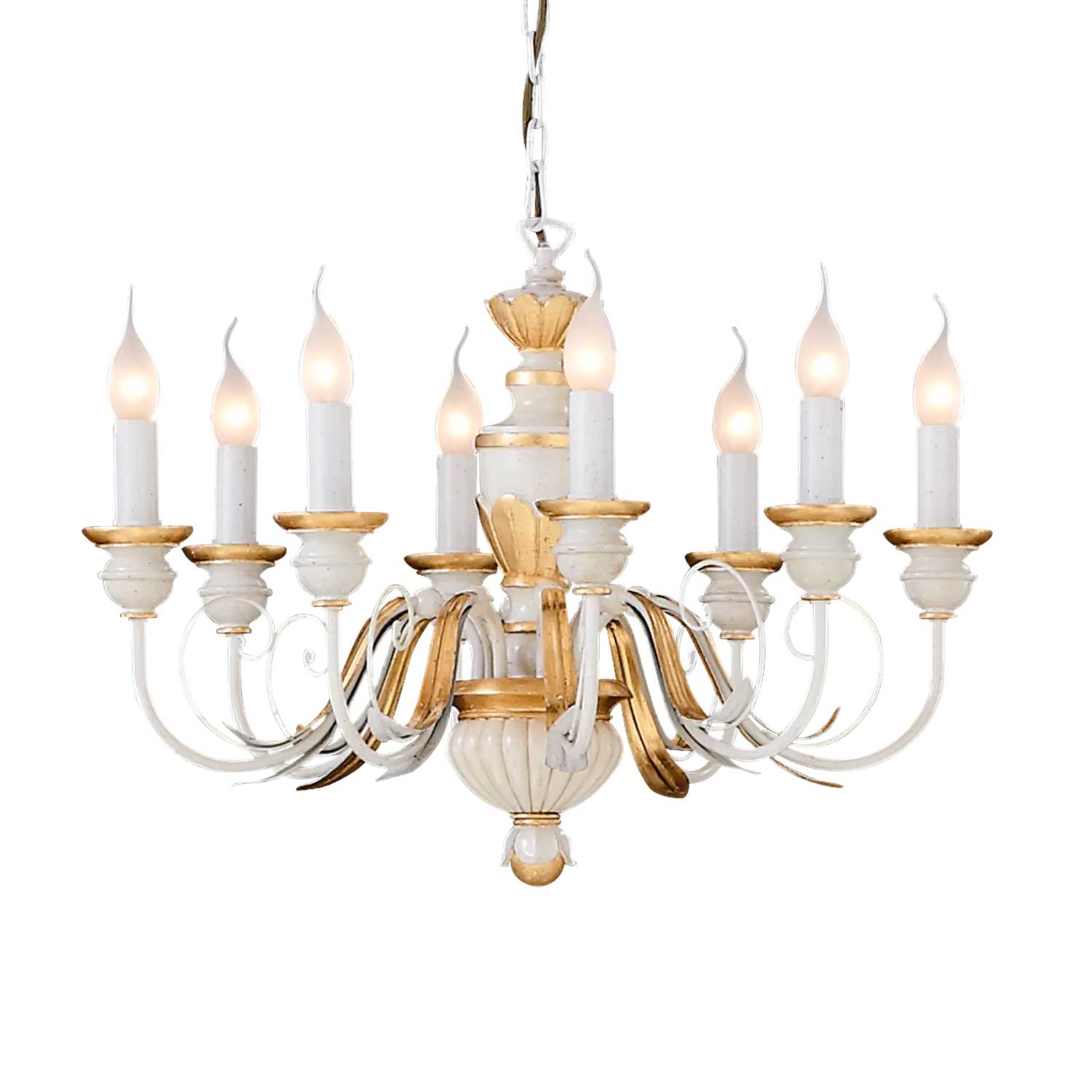 Firenze - Candelabro italiano de hierro envejecido artesanal