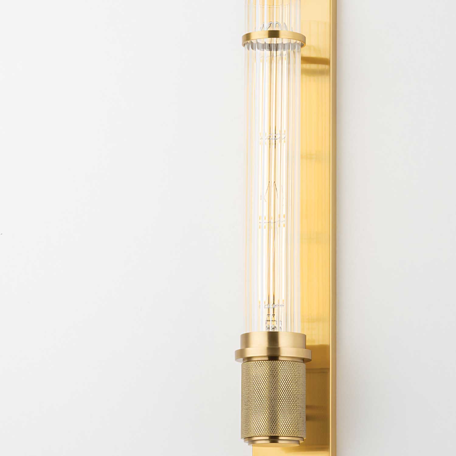 Shaw - Gold brass or bronze tube design wall sconce