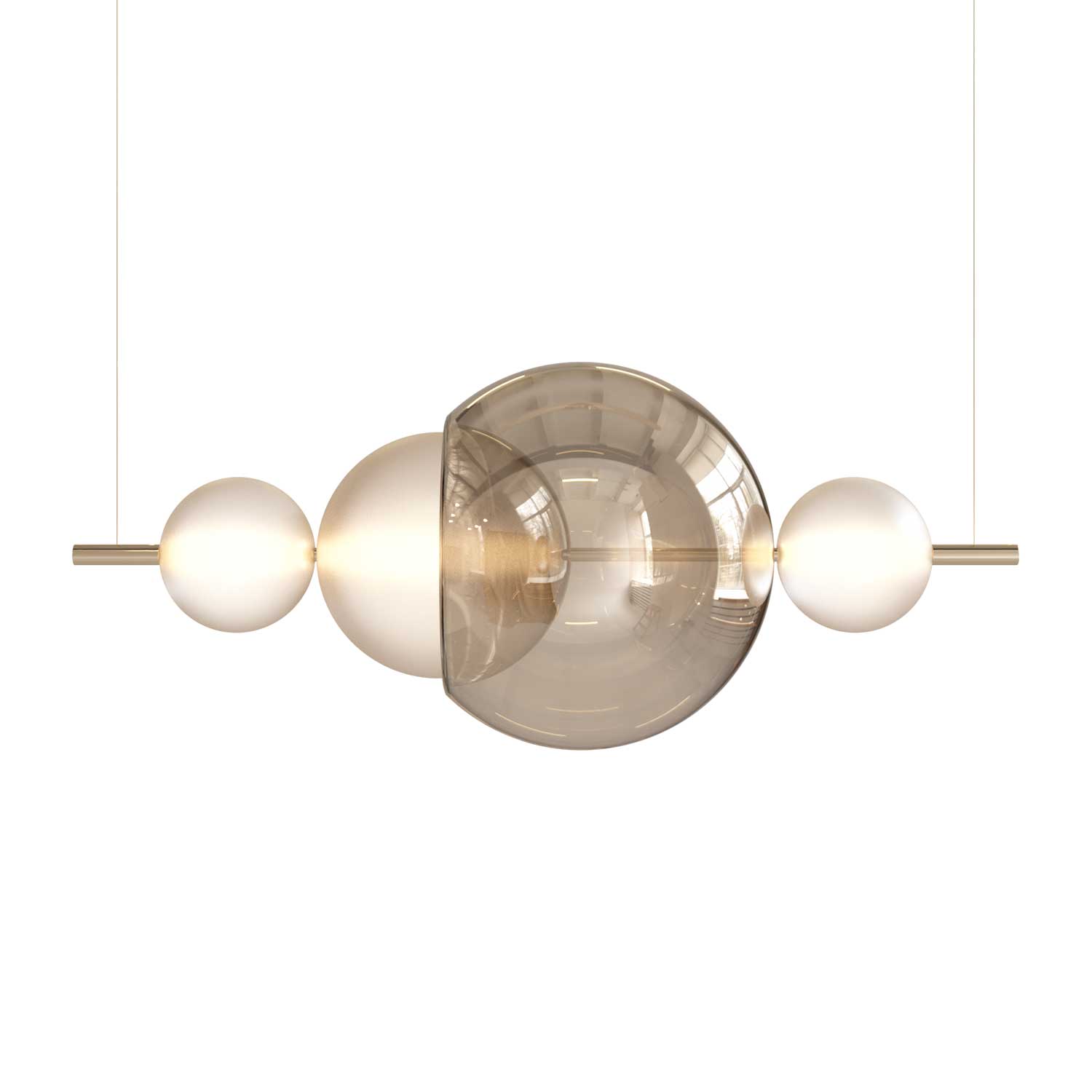 Galileo Linear - Suspension LED luxueuse sphère en verre design