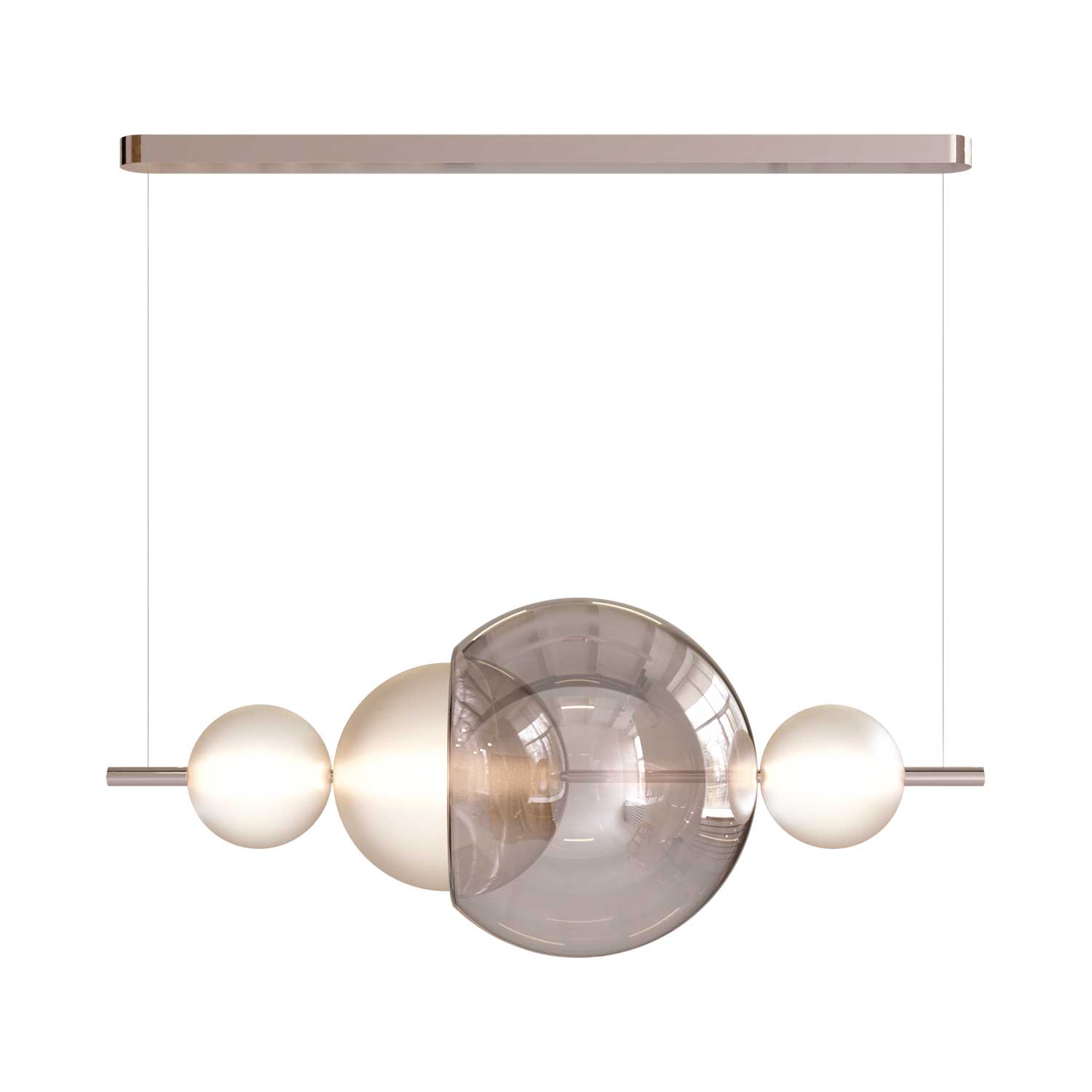 Galileo Linear - Suspension LED luxueuse sphère en verre design