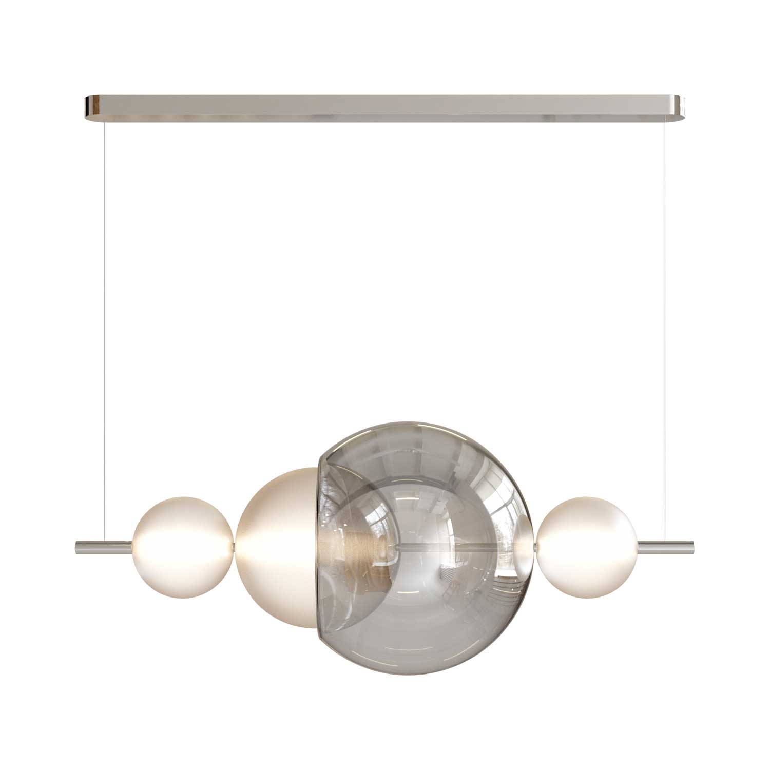 Galileo Linear - Suspension LED luxueuse sphère en verre design