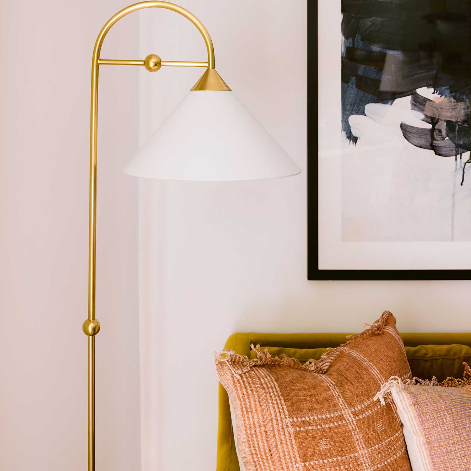 Sang - Brass floor lamp for living room