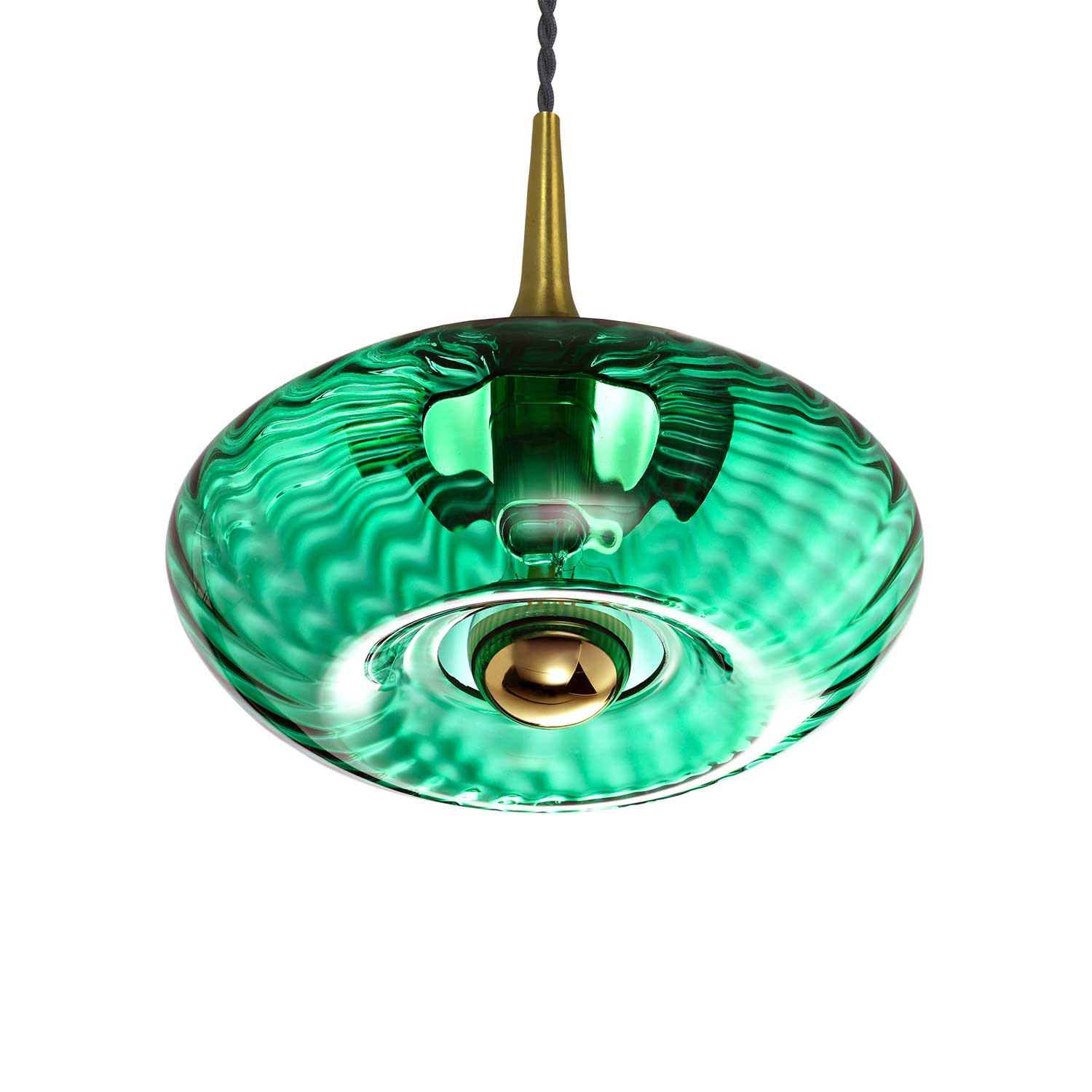 Grace - Colored glass art deco design pendant light