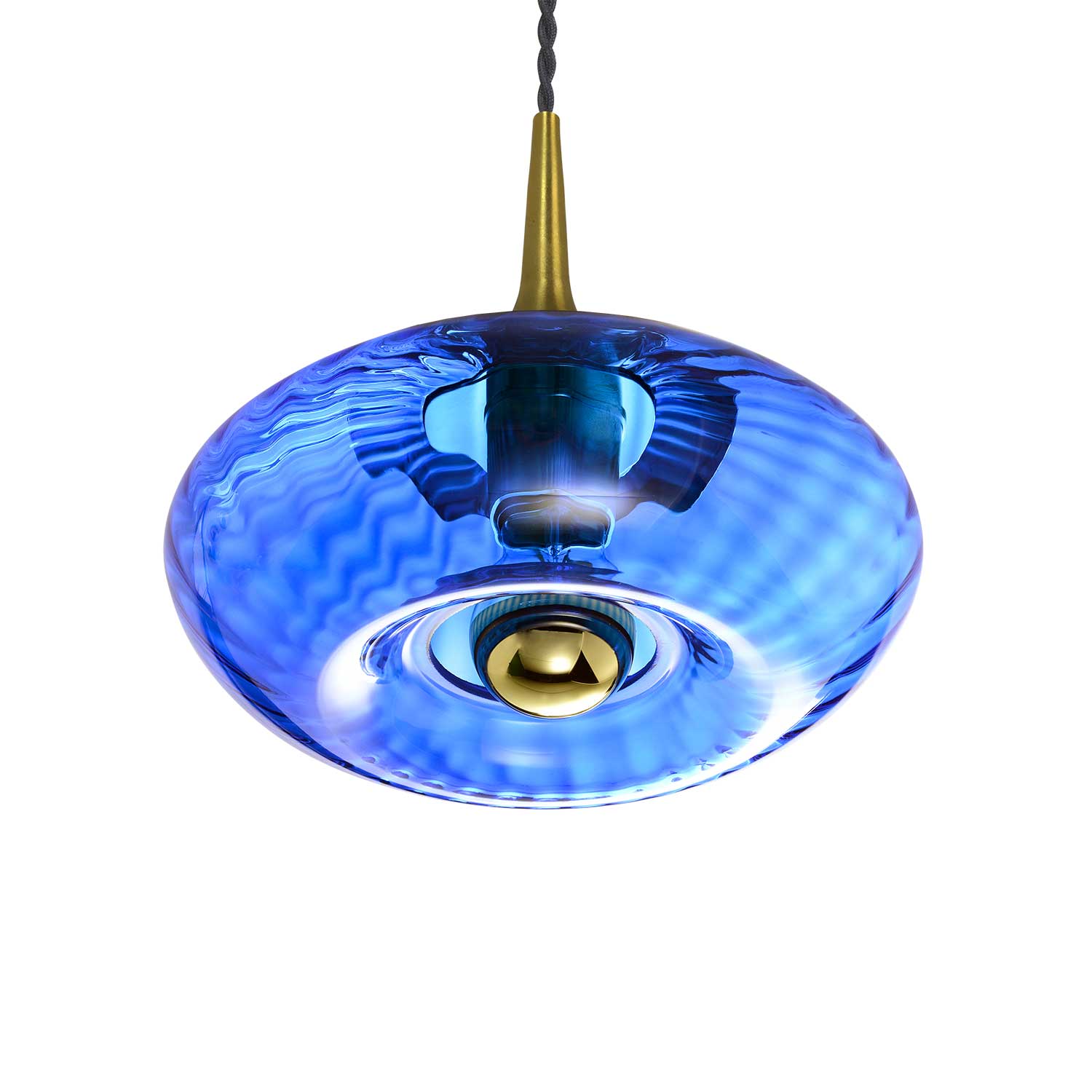 Grace - Colored glass art deco design pendant light