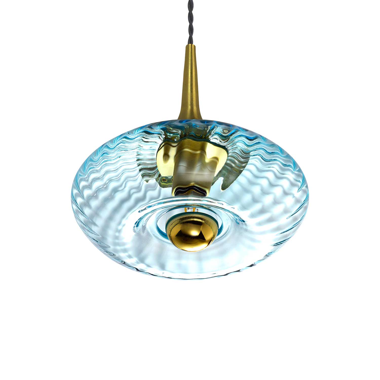 Grace - Colored glass art deco design pendant light