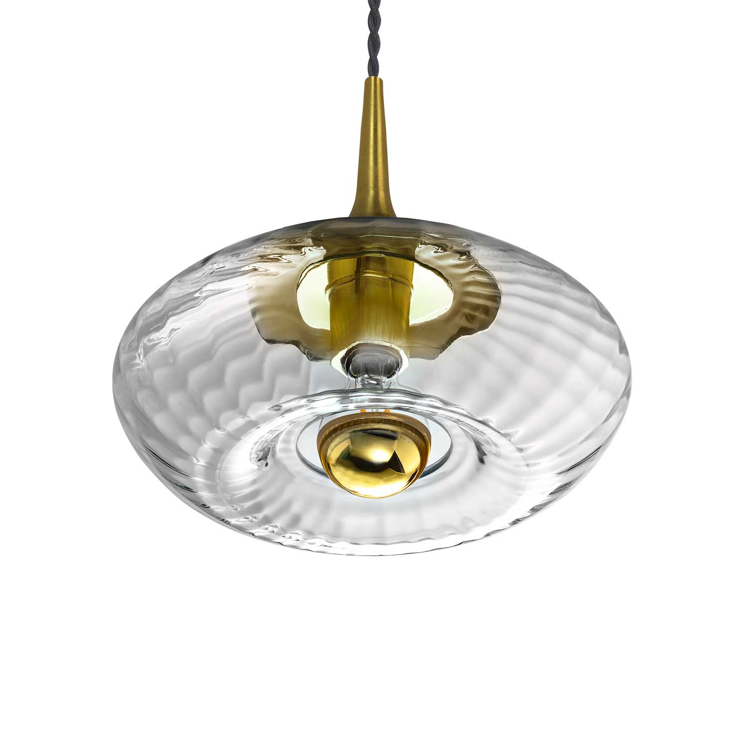 Grace - Colored glass art deco design pendant light