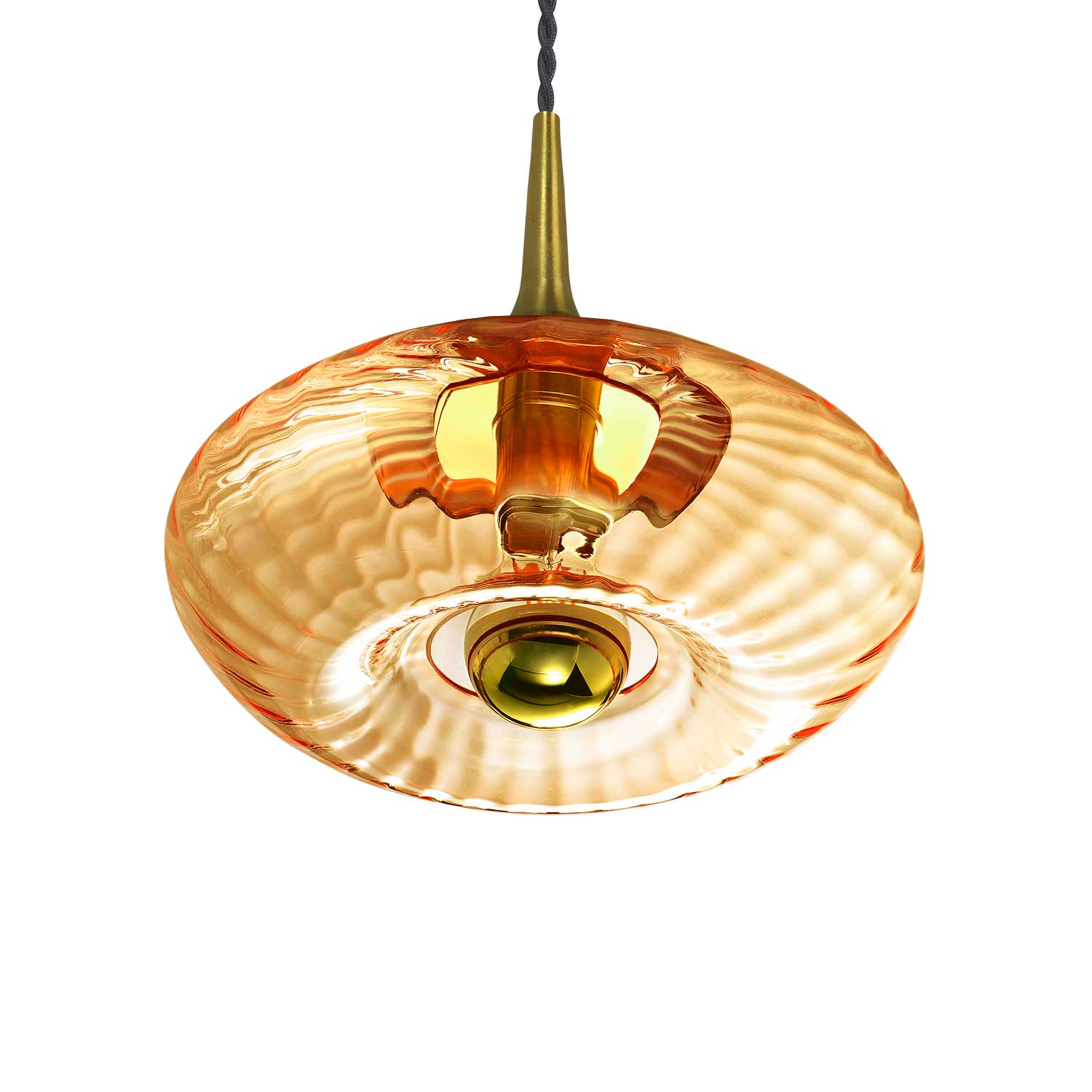 Grace - Colored glass art deco design pendant light