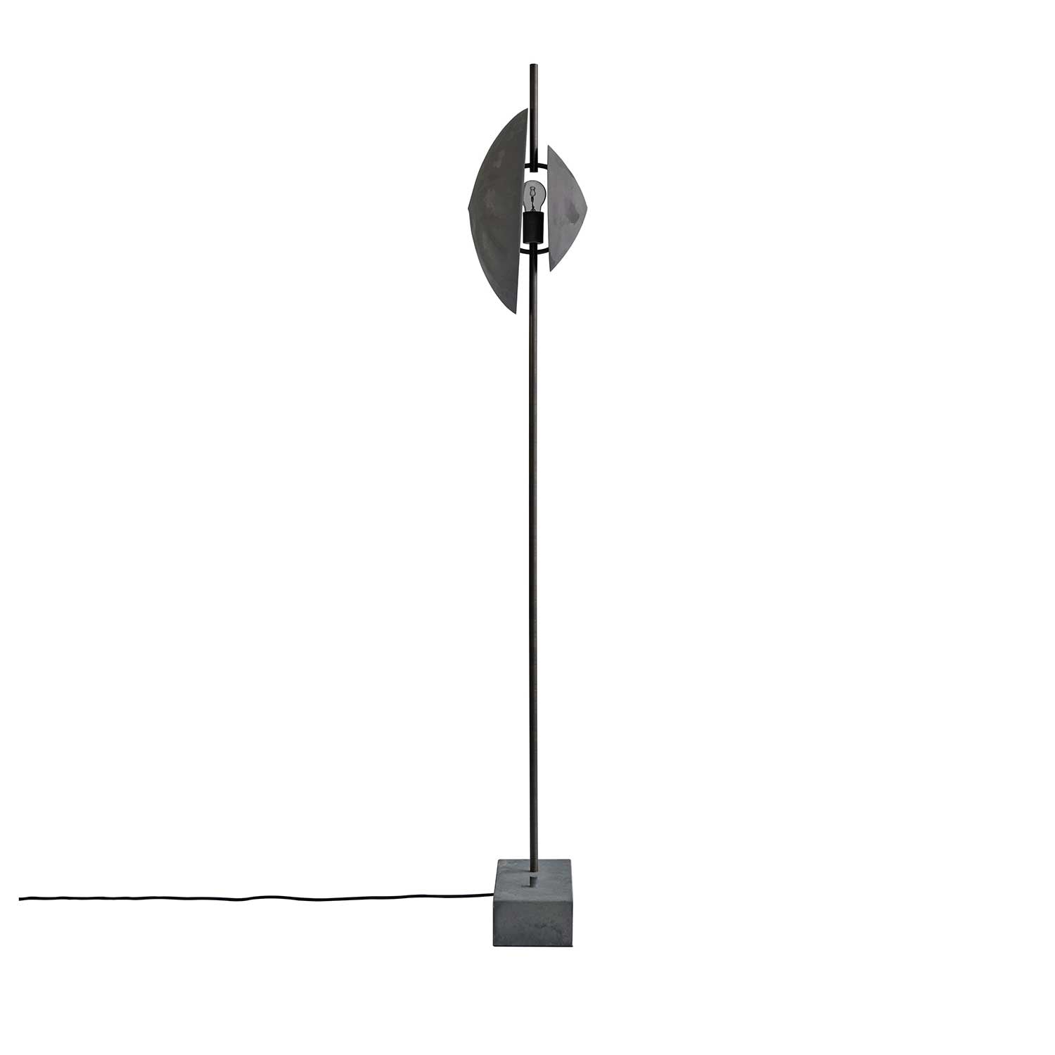 Dawn - Lampadaire metal gris design brutaliste