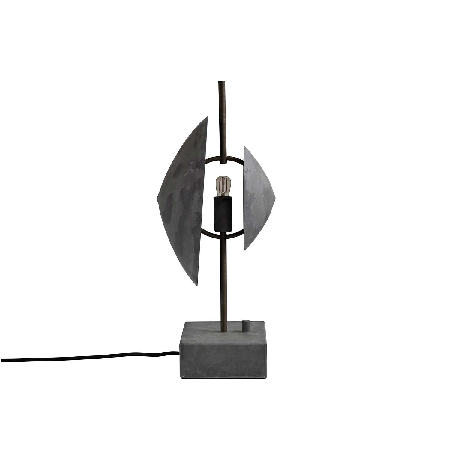 Dusk - Brutalistische Design-Metalltischlampe für Wohnzimmer