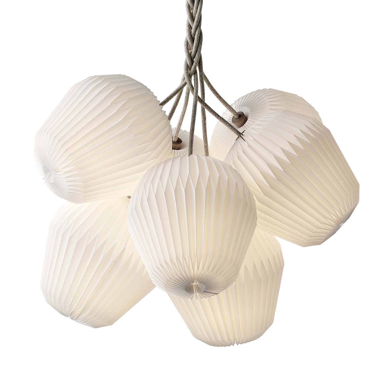 BOUQUET 7 - Suspension grappe en papier plié fabriquée à la main