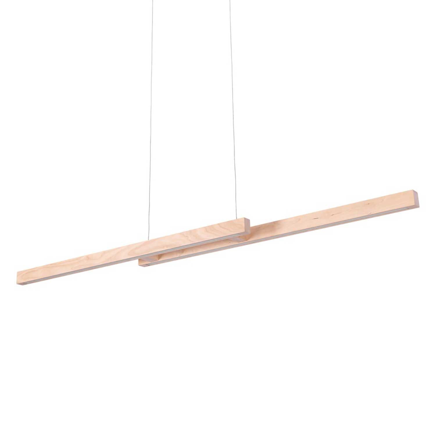 Nunki - Large wooden LED pendant light for modern dining room