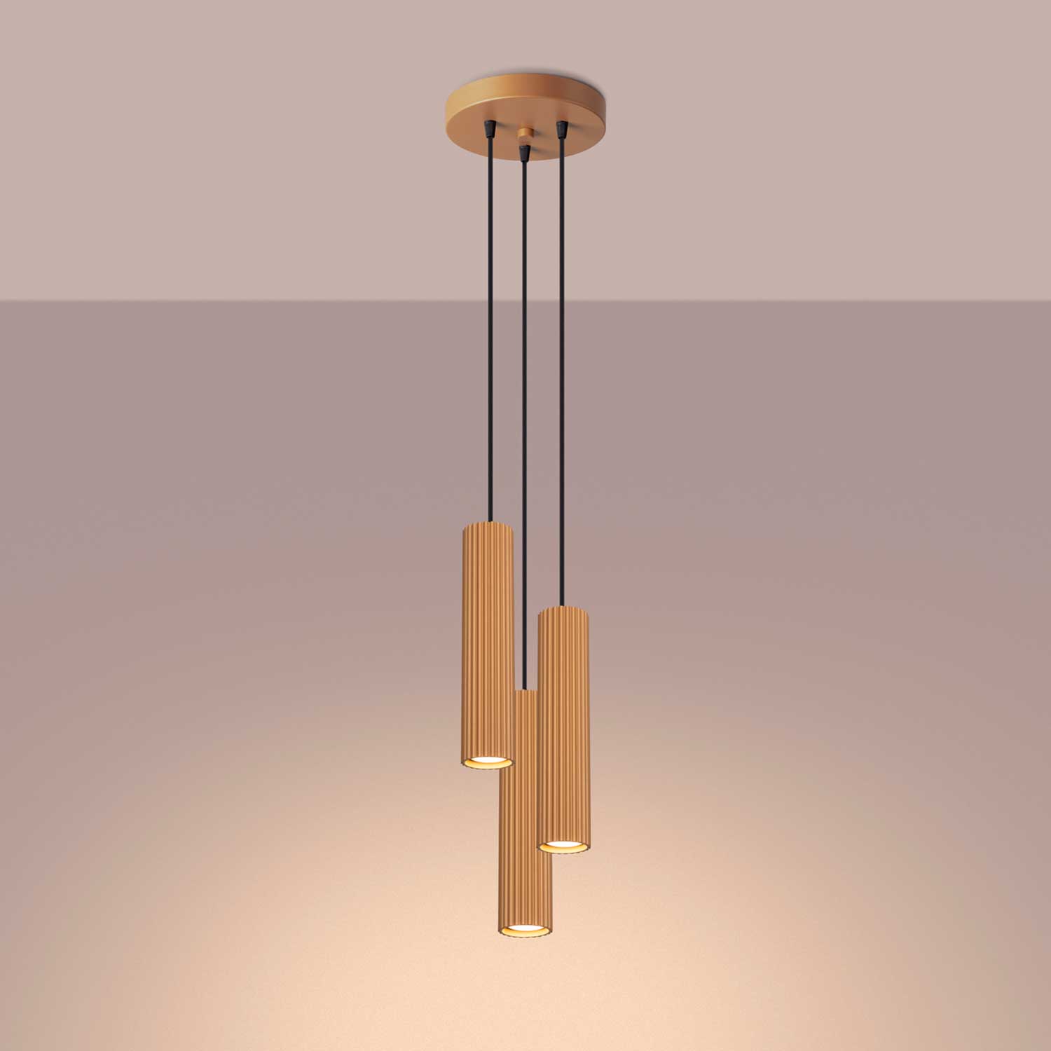Buna - 3-lamp chandelier for design dining room