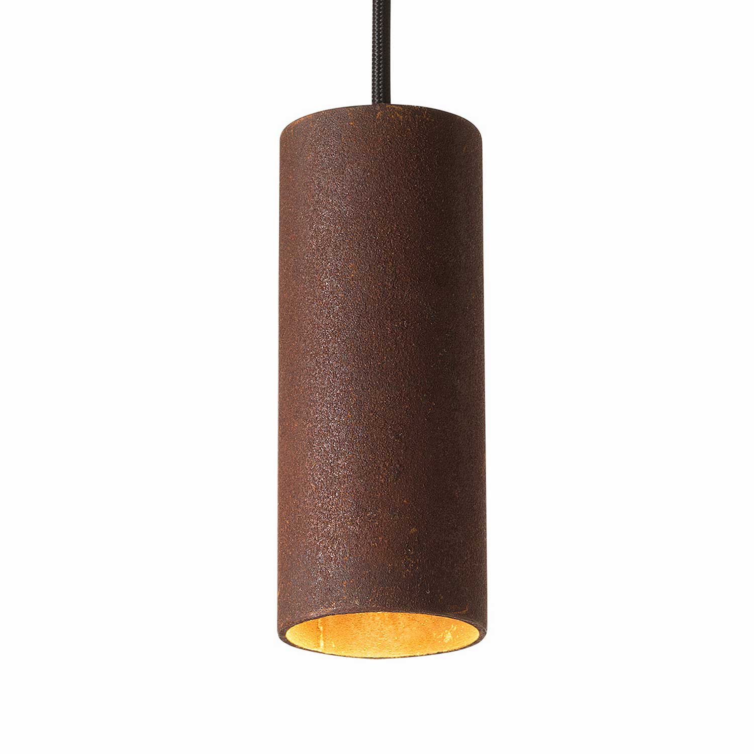 Roest Vertical - Lampadario moderno da soffitto alto in acciaio arrugginito stile industriale