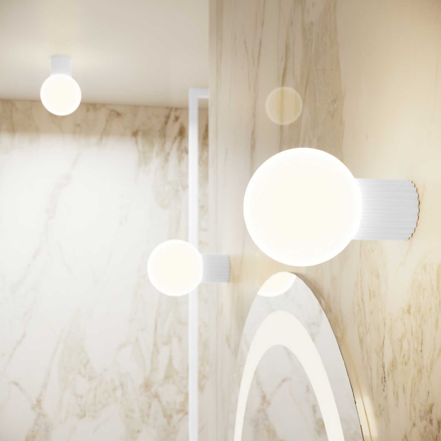 Isis - Aplique de pared para baño colorido IP44