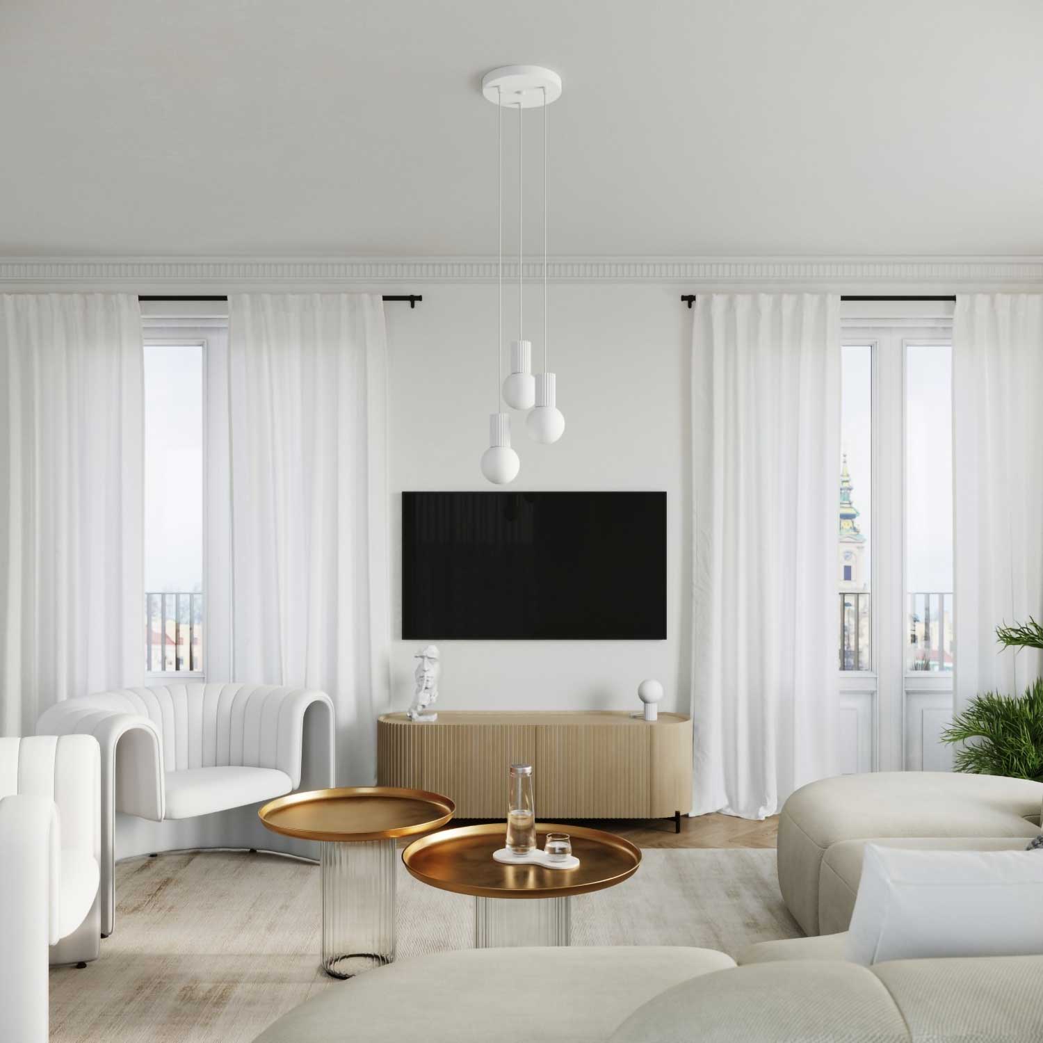 Isis - Modern colorful dining room chandelier