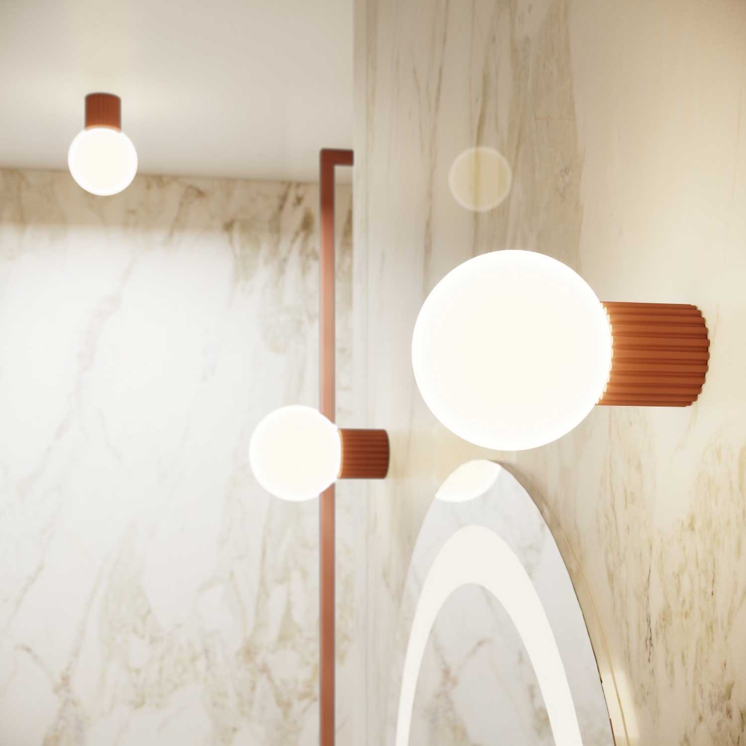 Isis - Plafonnier salle de bain moderne étanche IP44