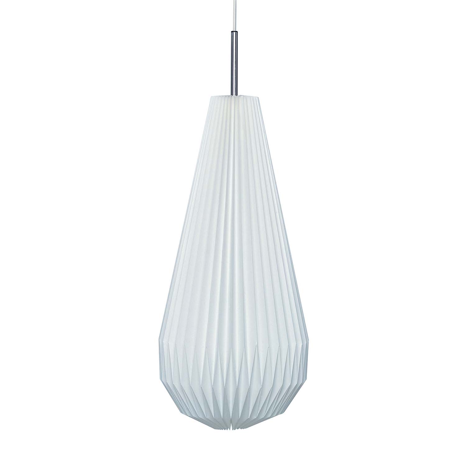 COMET - Lámpara colgante forma de gota en pvc plisado artesanal