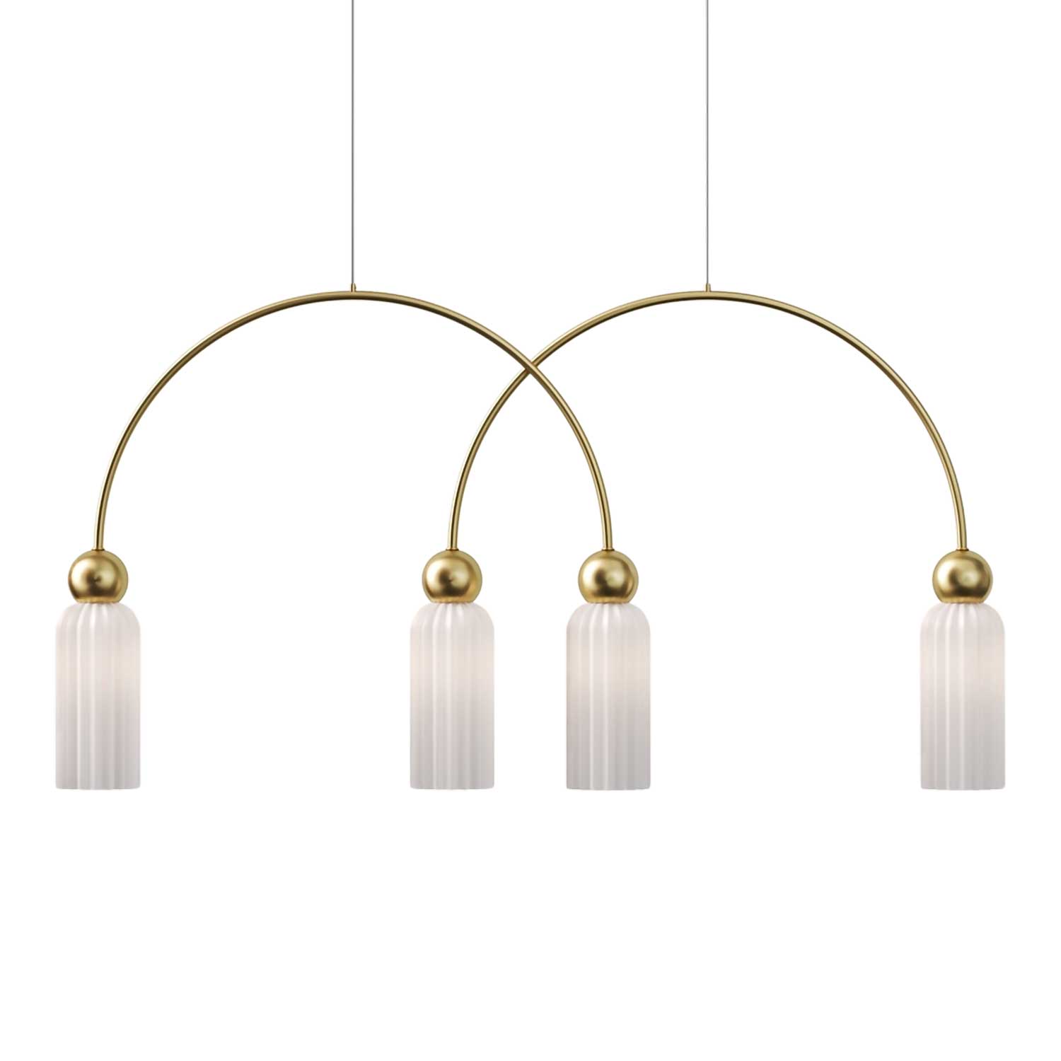 Antic - Chic design chandelier in art deco glass for kitchen