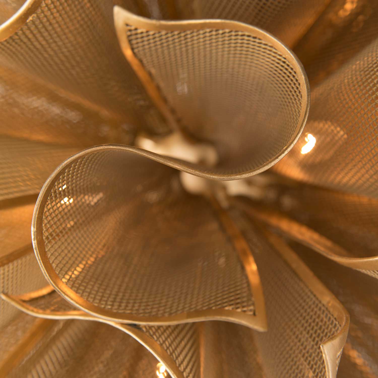 Pulse - Lámpara colgante dorada para salón moderno