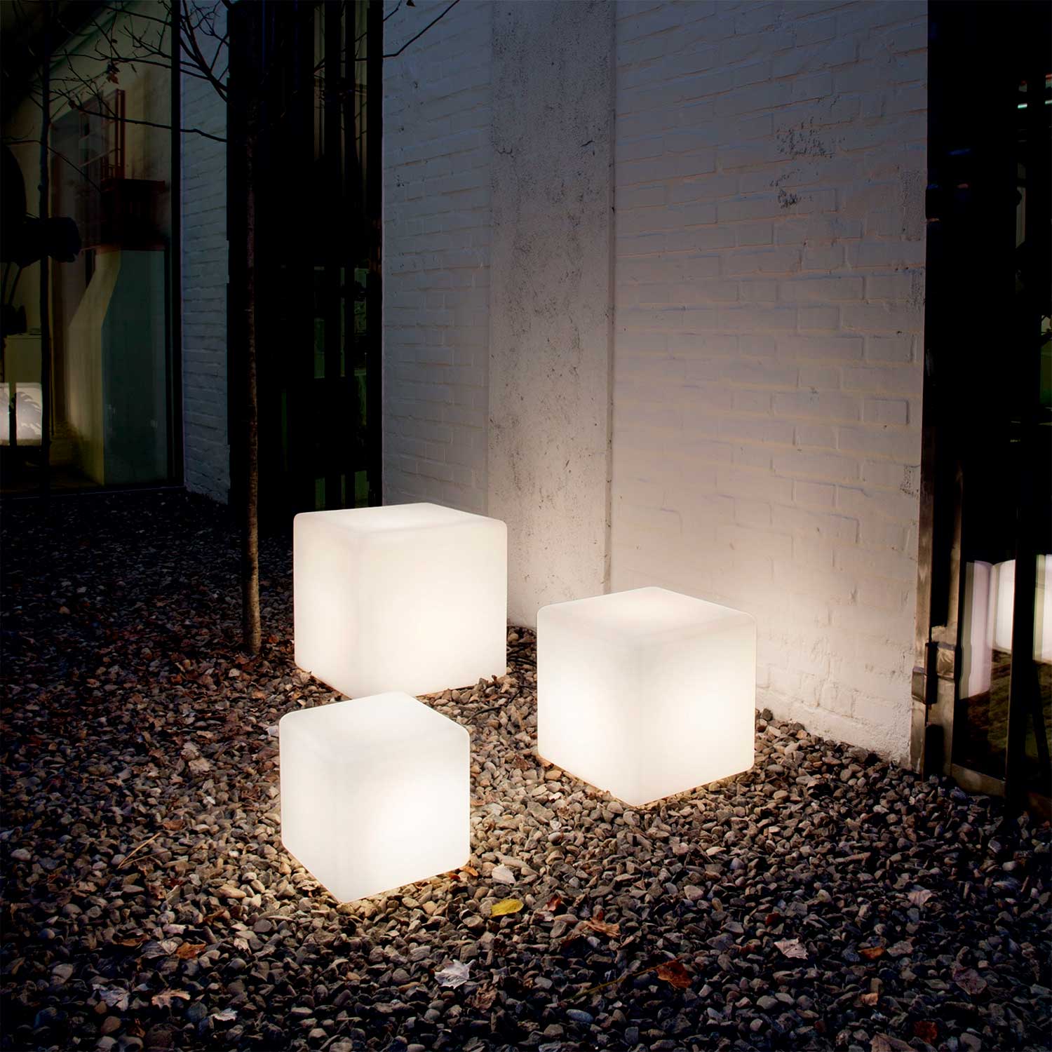Luna - Cubo luminoso para exterior impermeable IP65