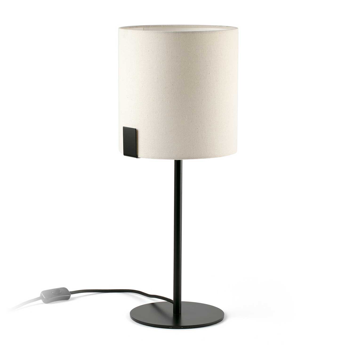 Nila - Lampe de chevet abat-jour tissu pour chambre moderne