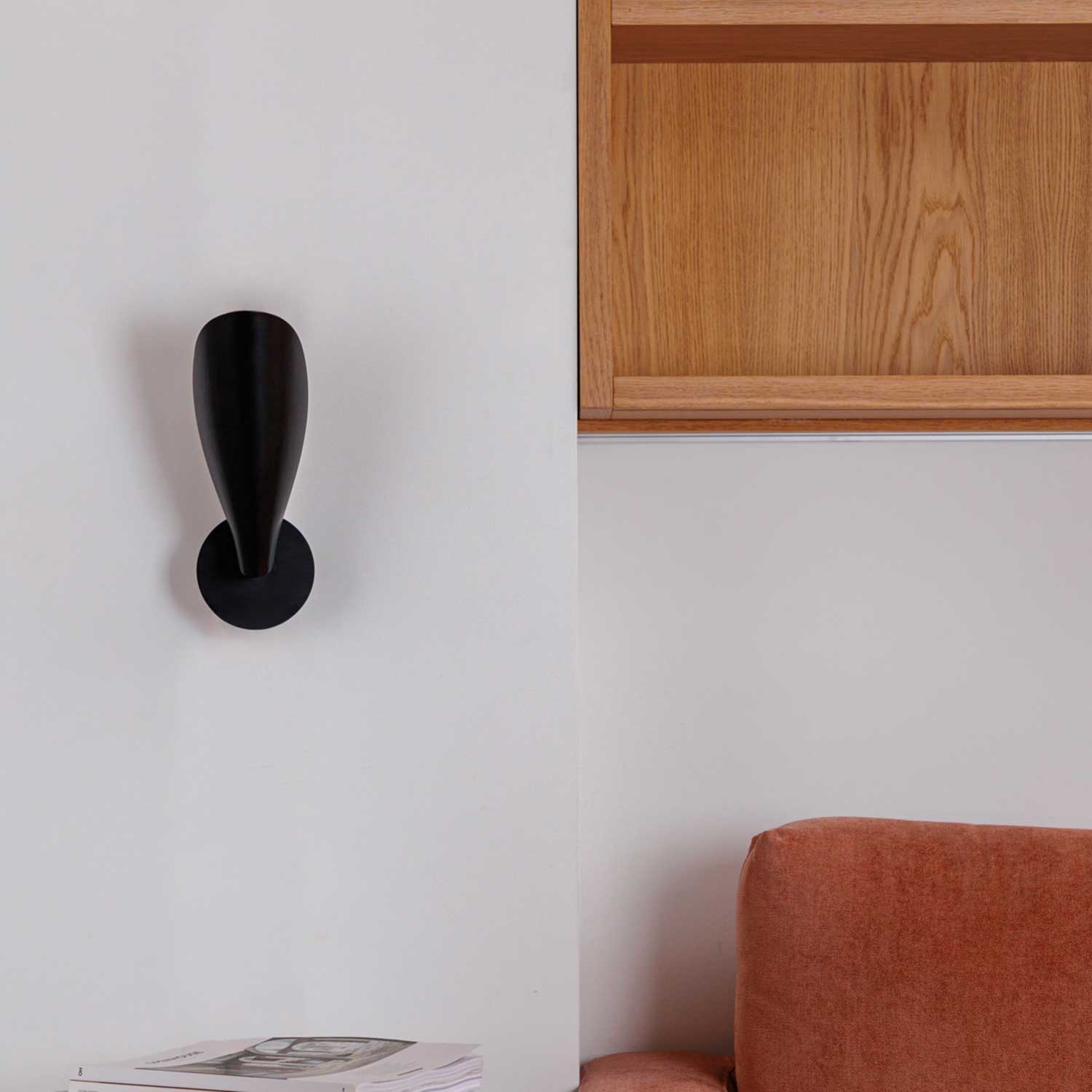 Лиггера - черный дизайнерский настенный светильник для гостиной