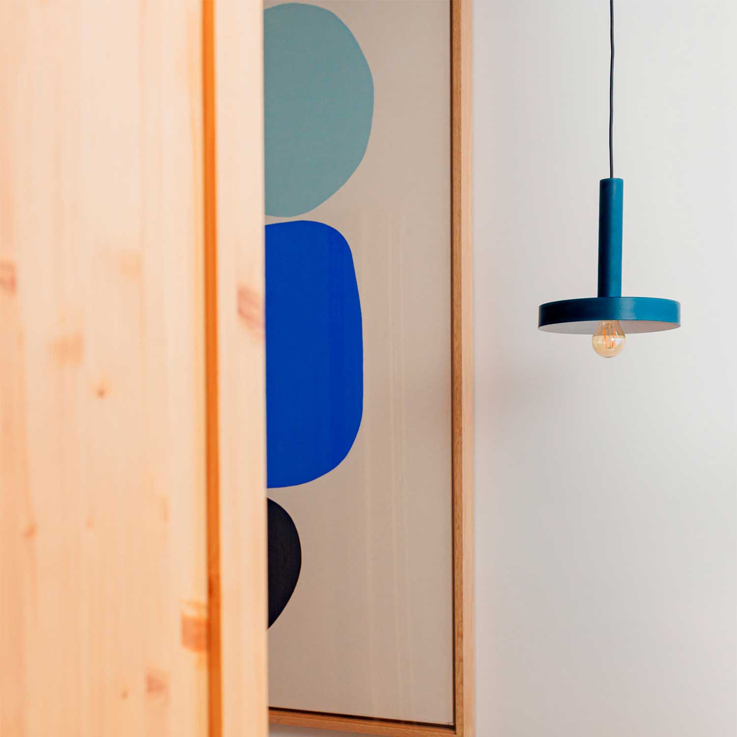 Whizz - Blue suspension light for design kitchen