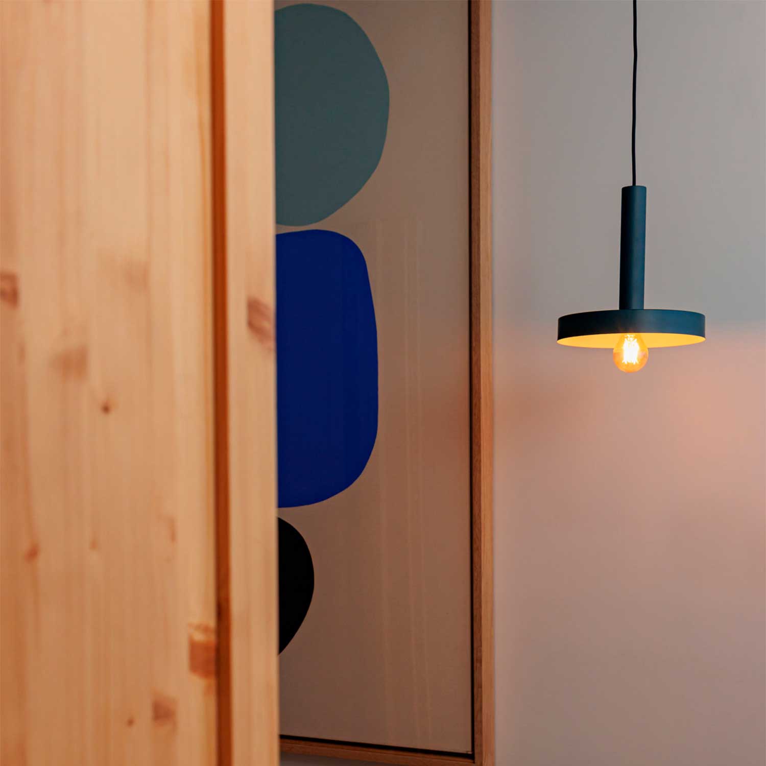 Whizz - Blue suspension light for design kitchen