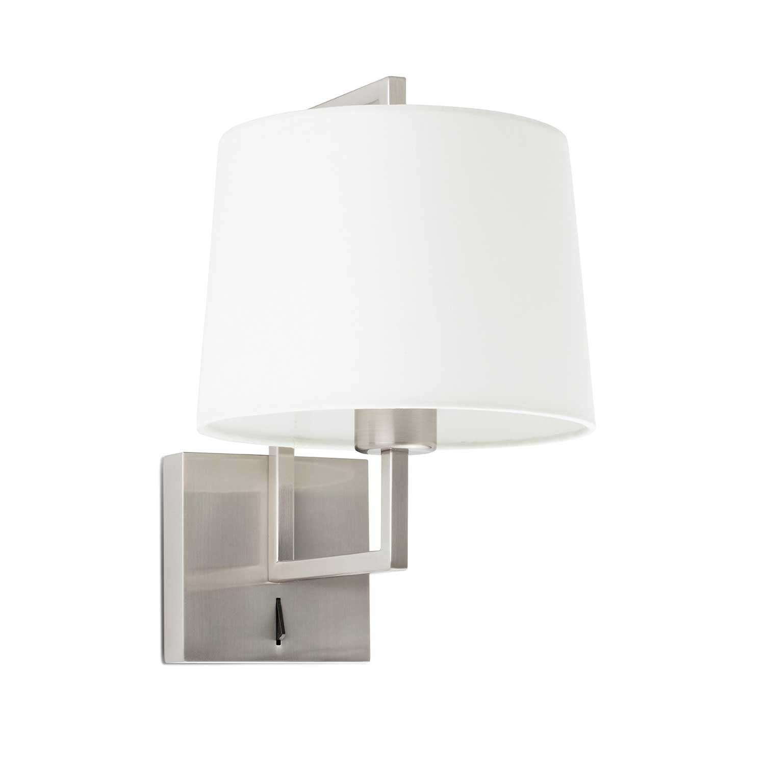 Frame - Applique murale vintage en bronze et abat-jour tissu