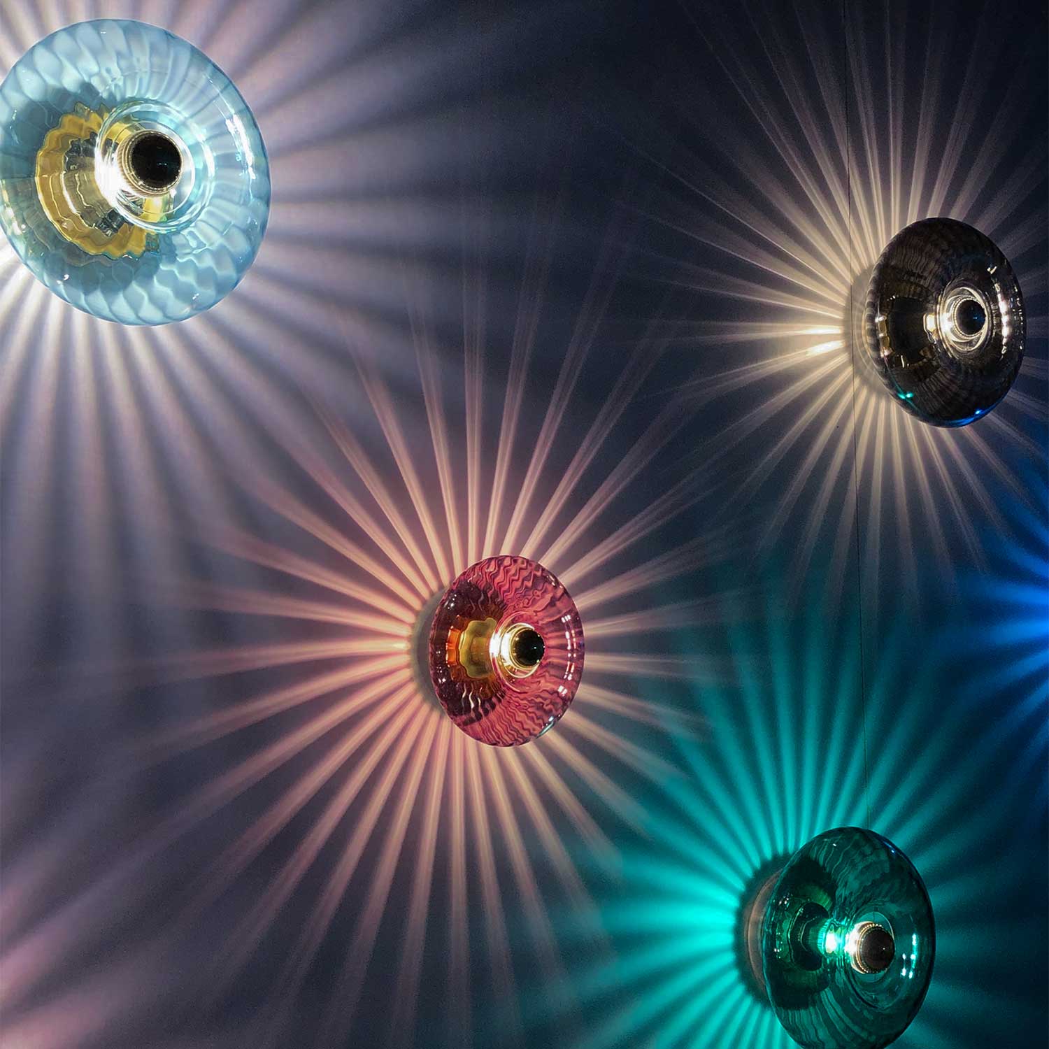 Grace - Colored glass wall sconce design art deco