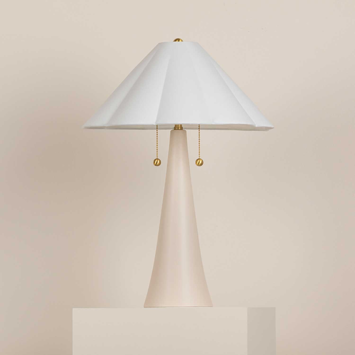 Alana - Ceramic and linen design living room lamp