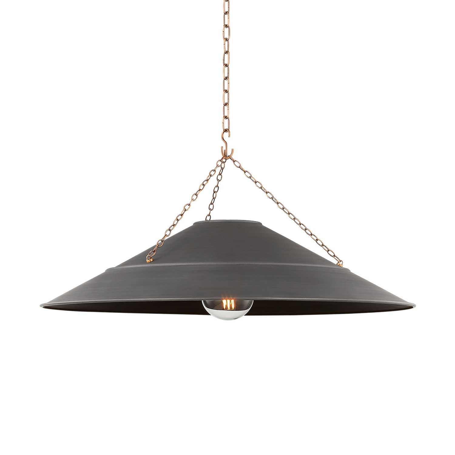 Arcane - Large industrial conical metal chandelier