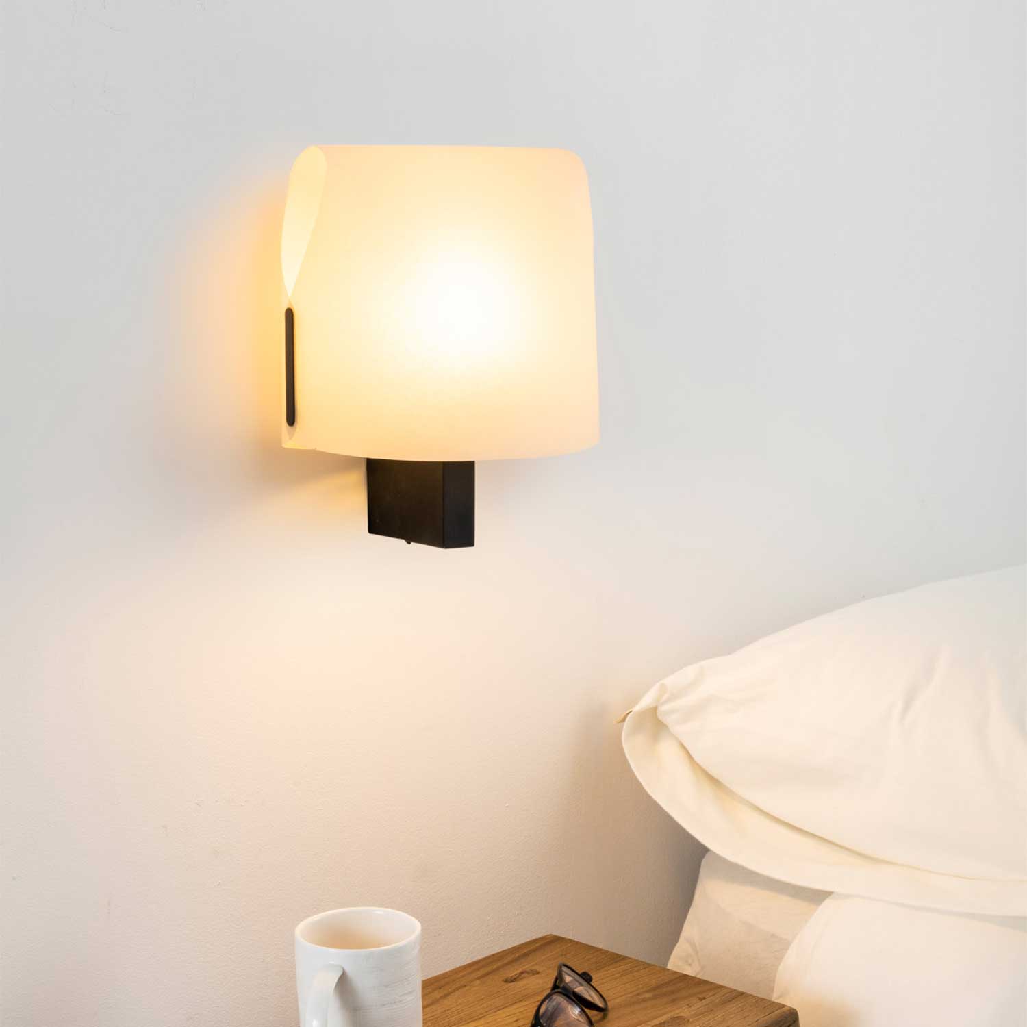 Luang - Настенный бумажный светильник для гостиной в стиле японский минимализм