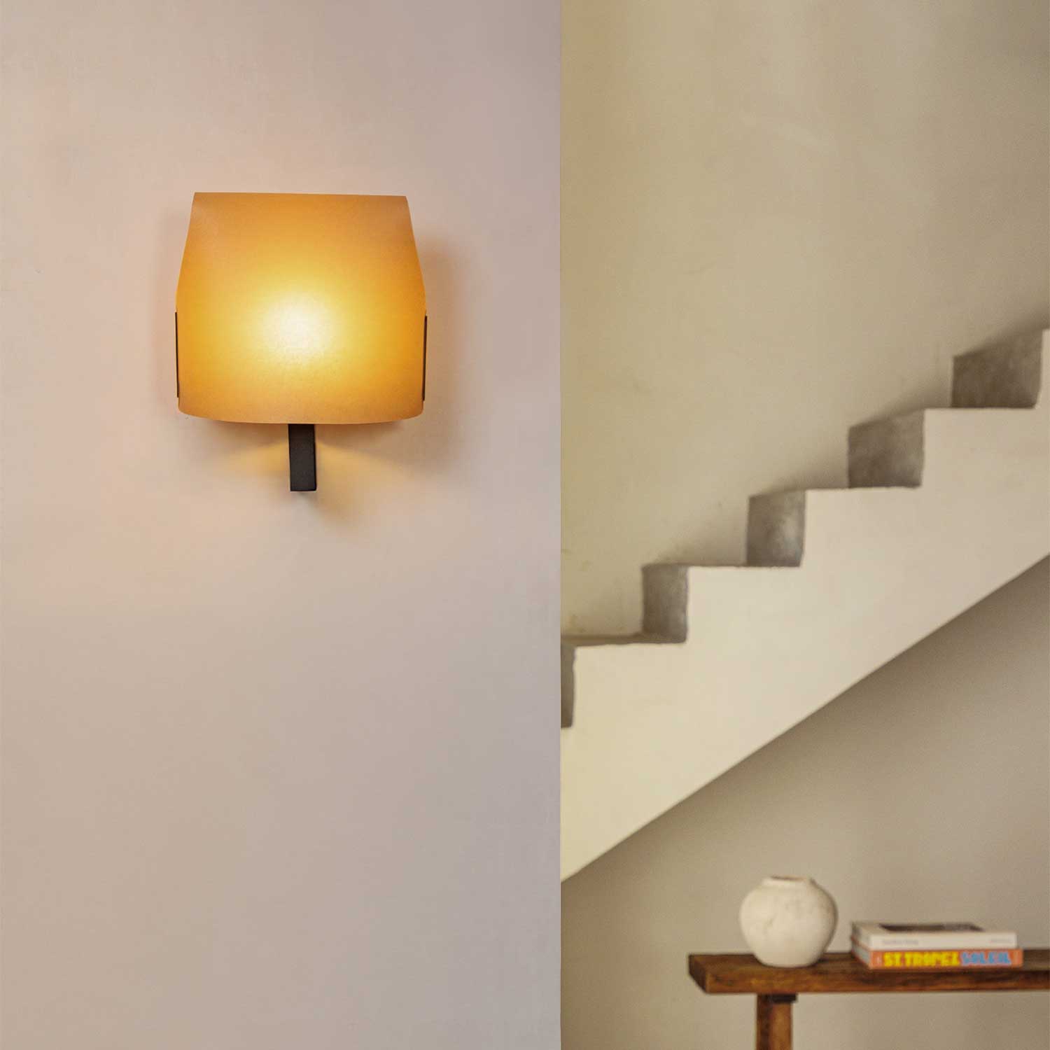 Luang - Настенный бумажный светильник для гостиной в стиле японский минимализм