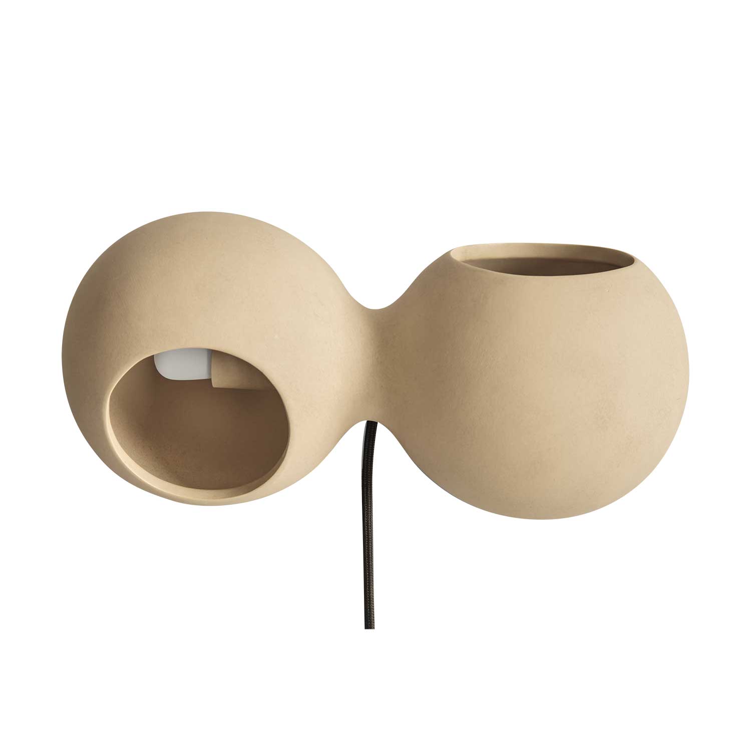 Le Deux Tisch - Design-Tischlampe aus Keramik in Sandfarbe