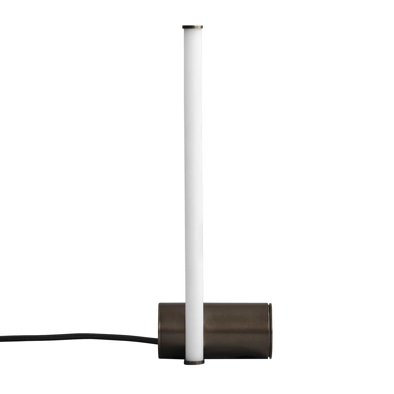 Stick Table - Lampe à poser bronze et tube LED contemporaine