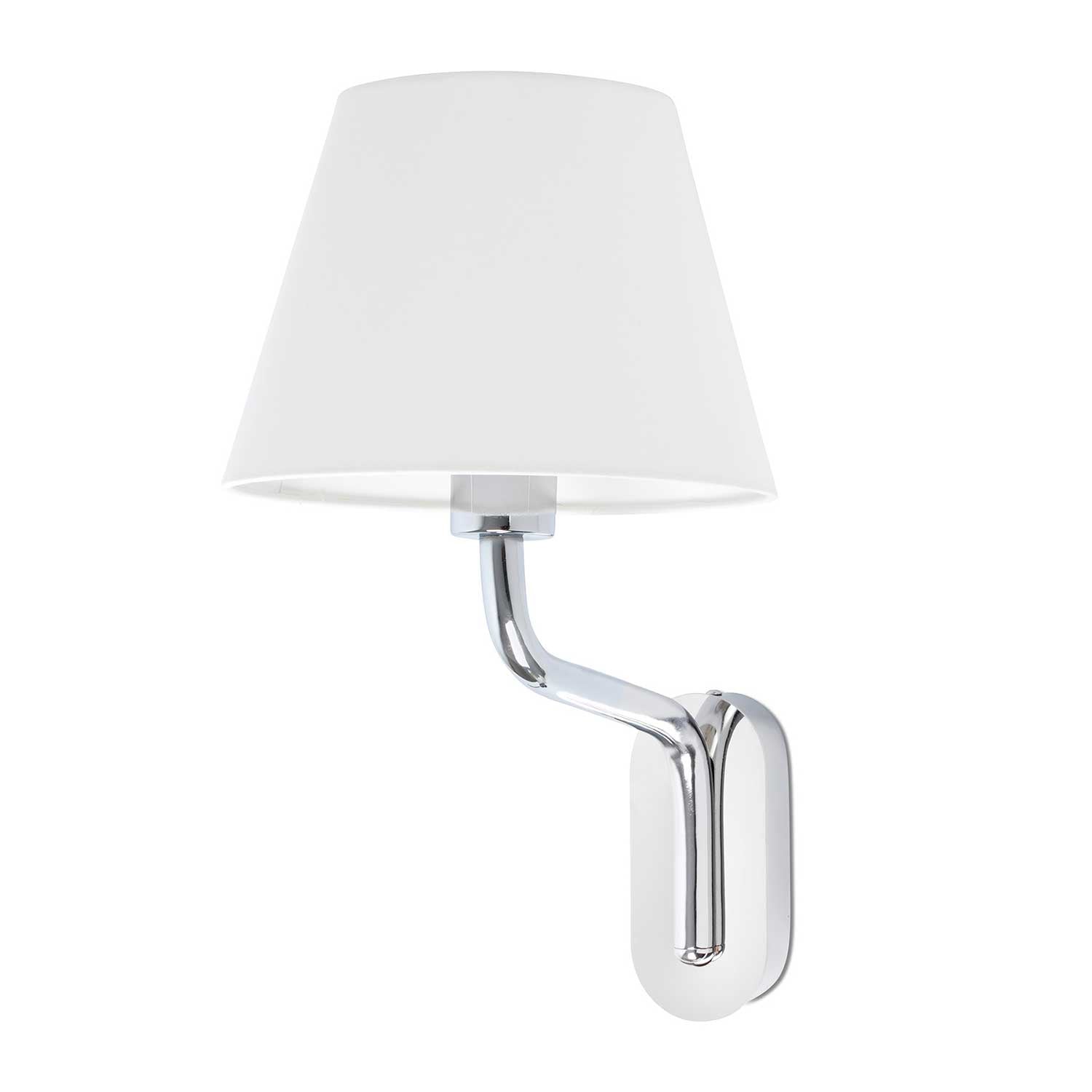 Eterna - Applique murale chromé avec abat-jour pour chambre hotel