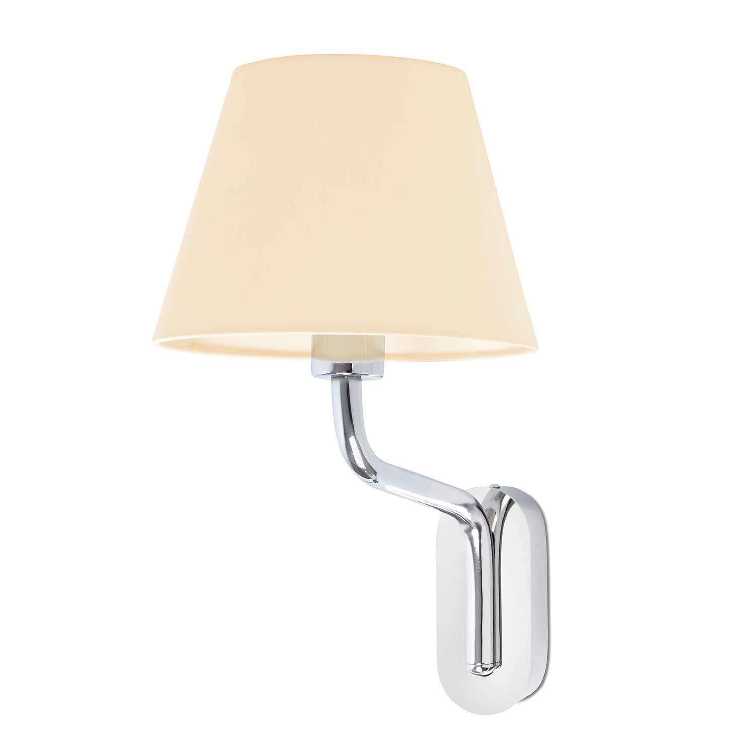 Eterna - Applique murale chromé avec abat-jour pour chambre hotel