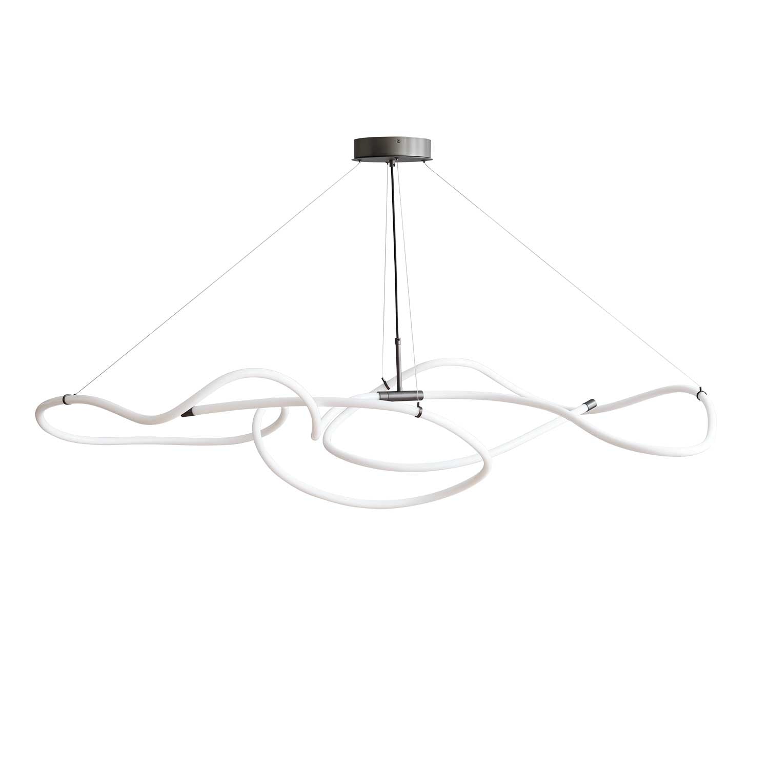 Люстра Ghost - подвесной дизайнерский светодиодный светильник в виде трубки для столовой