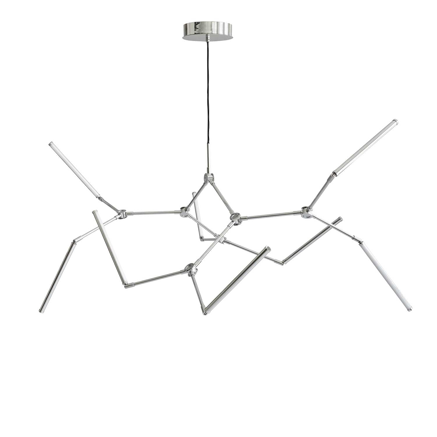 Stick Chandelier - Suspension LED design en acier avec branches