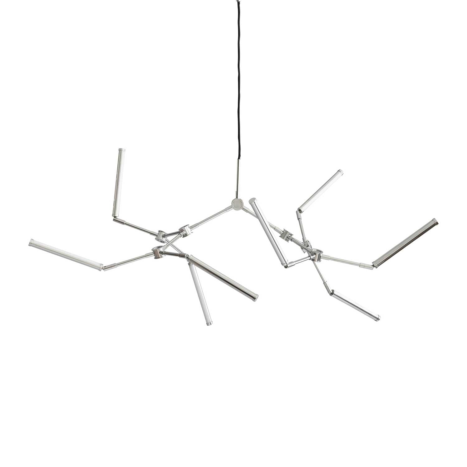 Stick Chandelier - Suspension LED design en acier avec branches