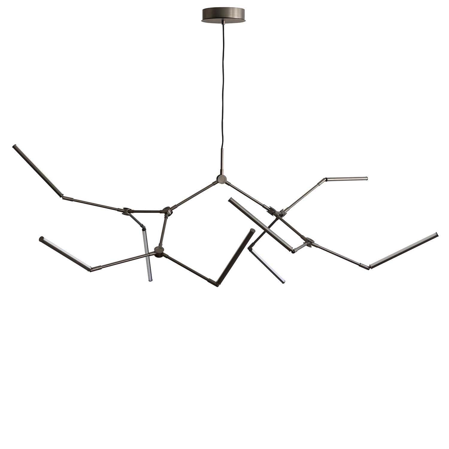 Stick Chandelier - Suspension LED design en acier avec branches