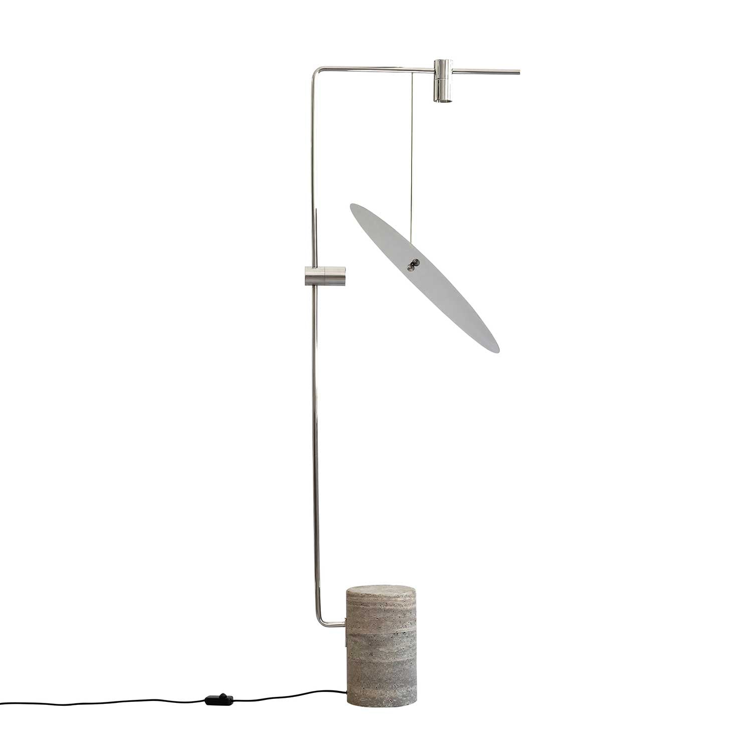 The Moon - Stehlampe aus Messing und Marmor für zeitgenössisches Wohnzimmer