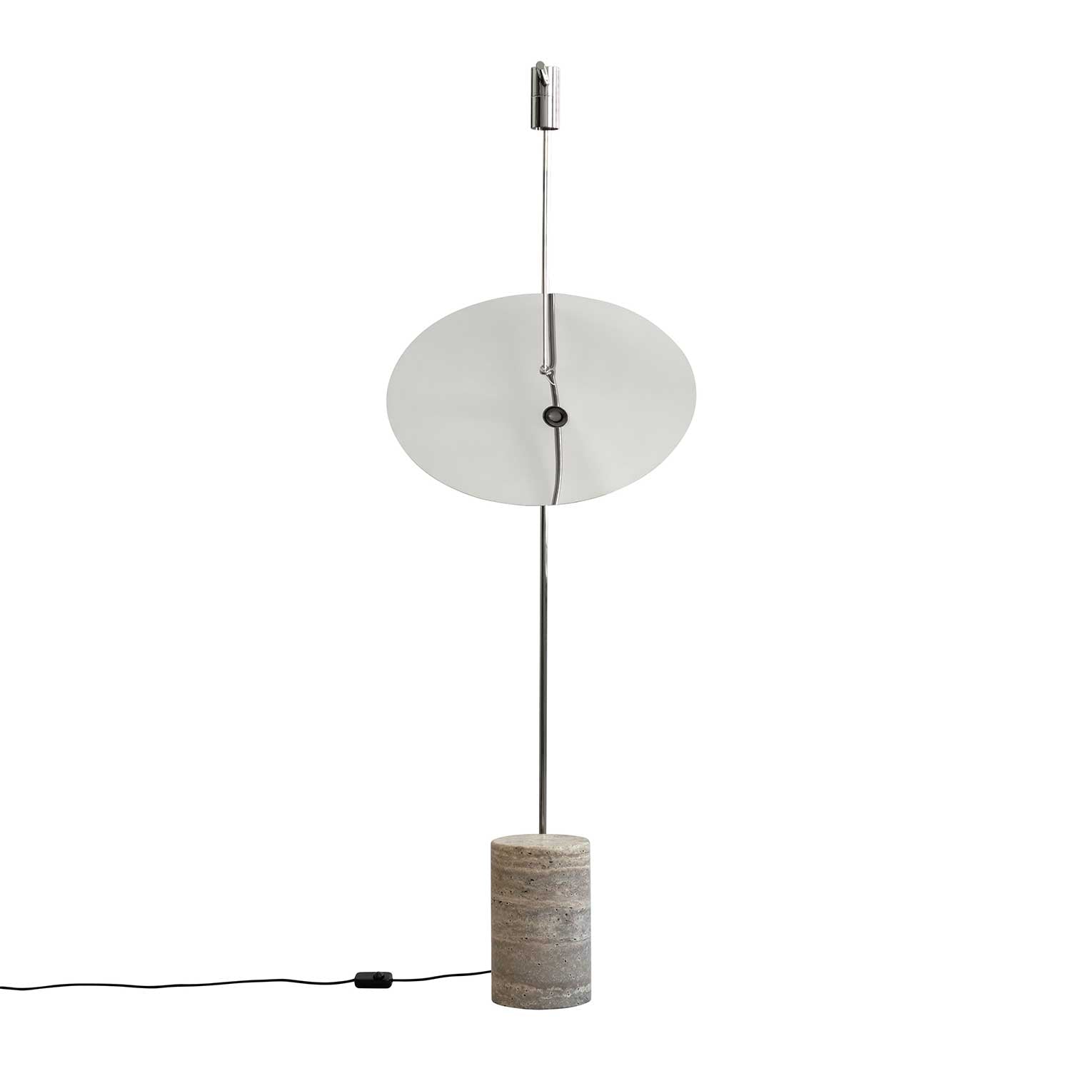 The Moon - Stehlampe aus Messing und Marmor für zeitgenössisches Wohnzimmer