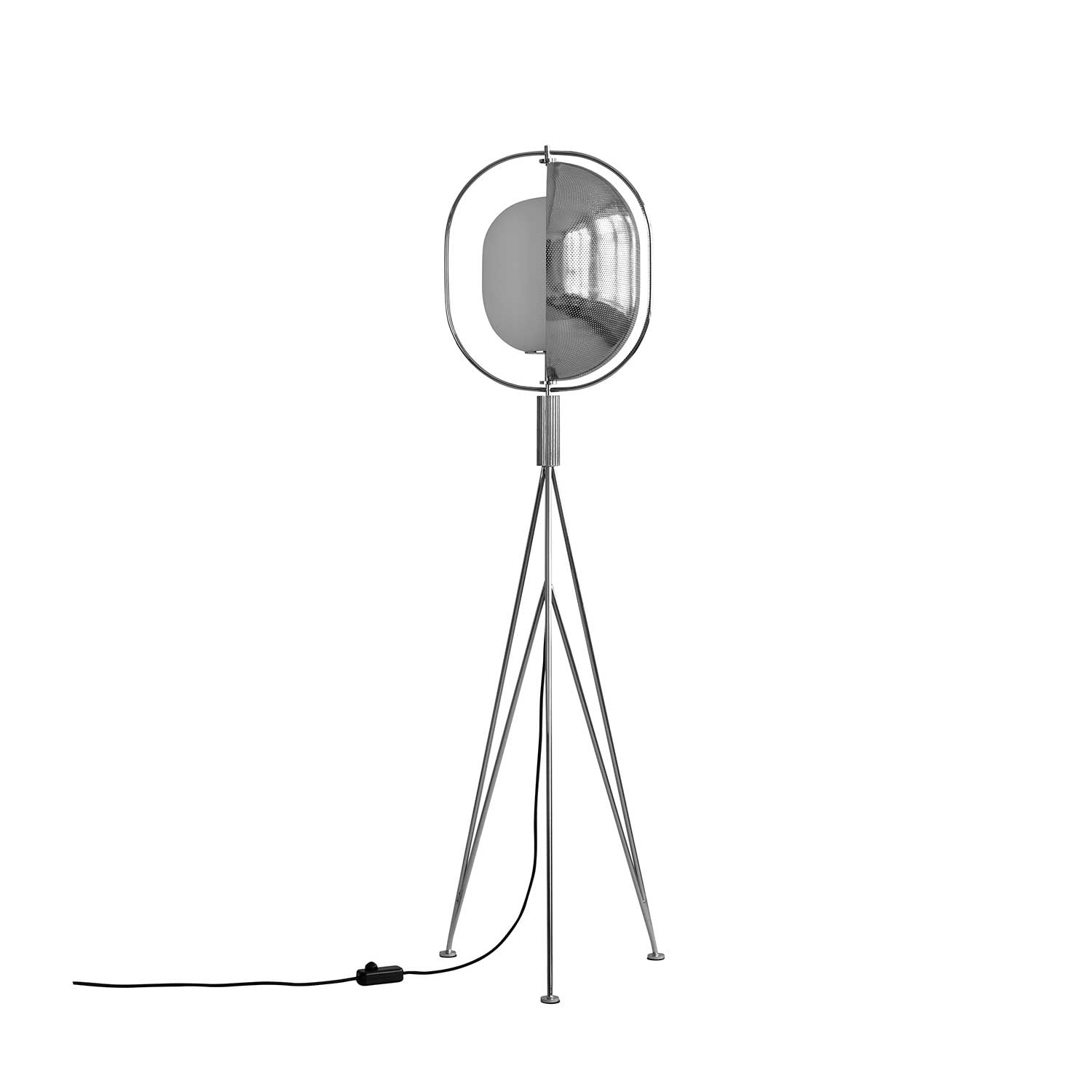 Pearl Floor - Lampada da terra in metallo dorato e vetro per soggiorno art déco