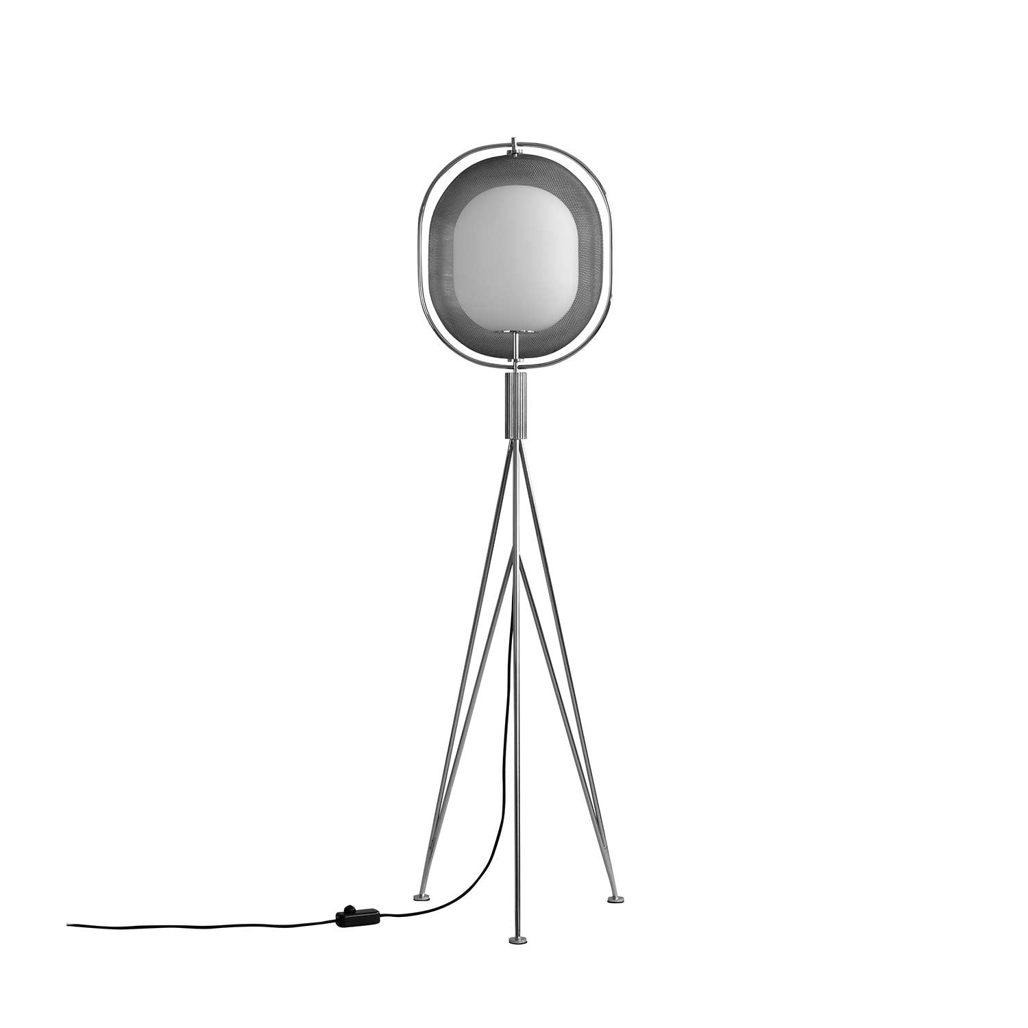 Pearl Floor - Lampada da terra in metallo dorato e vetro per soggiorno art déco