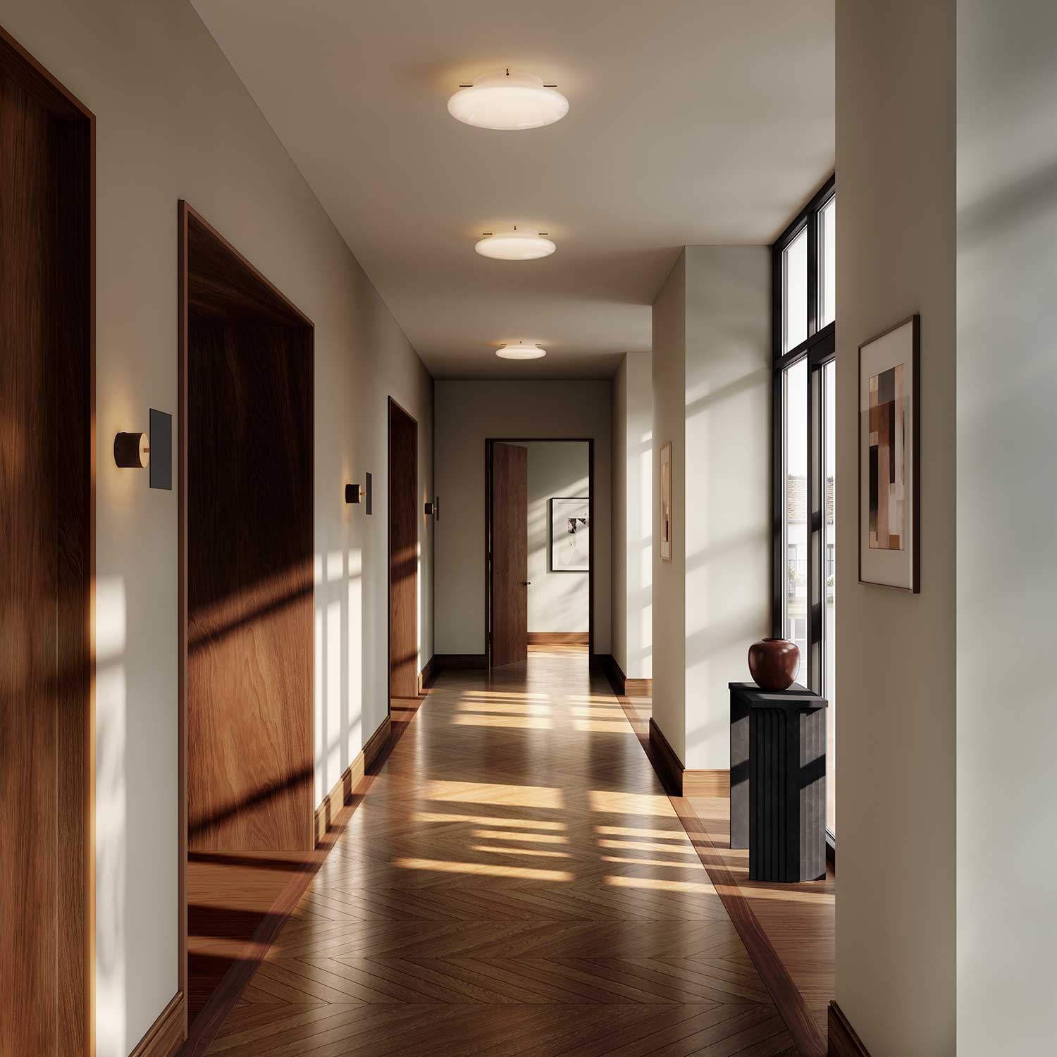 Hikari - Applique murale en verre design pour salle de bain contemporaine