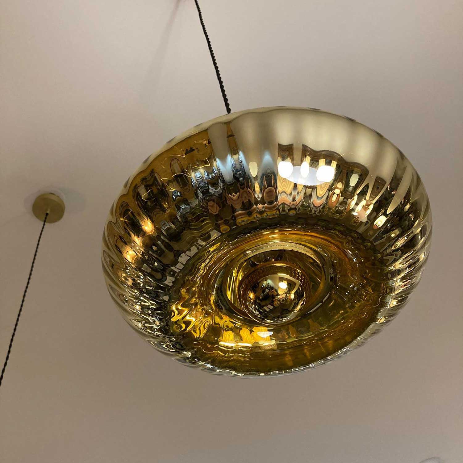 Grace - Colored glass art deco design pendant light